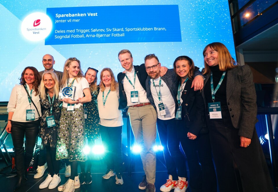 Bank på sponsortoppen: Markedsgjengen i Sparebanken Vest ble en av fjorårets store vinnere da Sponsor- og eventforeningen delte ut sponsorprisene i 2024.