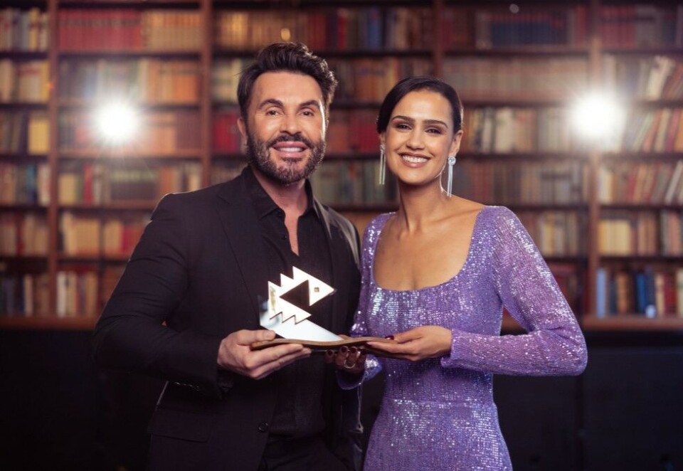 Skal dele ut gullfisk: Programlederne Jan Thomas og Desta Marie Beeder har jobbet sammen tidligere med programmet Happy Day som gikk på kanalen for 12 år siden. Lørdag skal de dele ut Gullfisken sammen. Foto: TV 2.