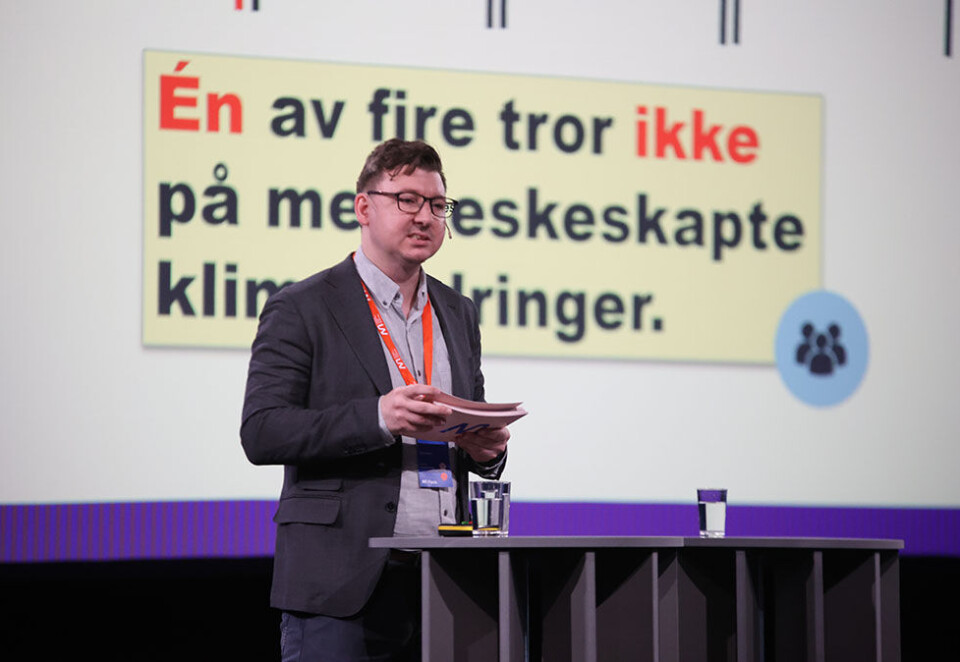 Tror ikke på klimaendringer: Én av fire nordmenn tror ikke på menneskeskapte klimaendringer. Det kommer frem i Medieundersøkelsen som ble presentert av Erik Knudsen, forsker for informasjons- og medievitenskap ved UiB. Foto: Eivor Eriksen