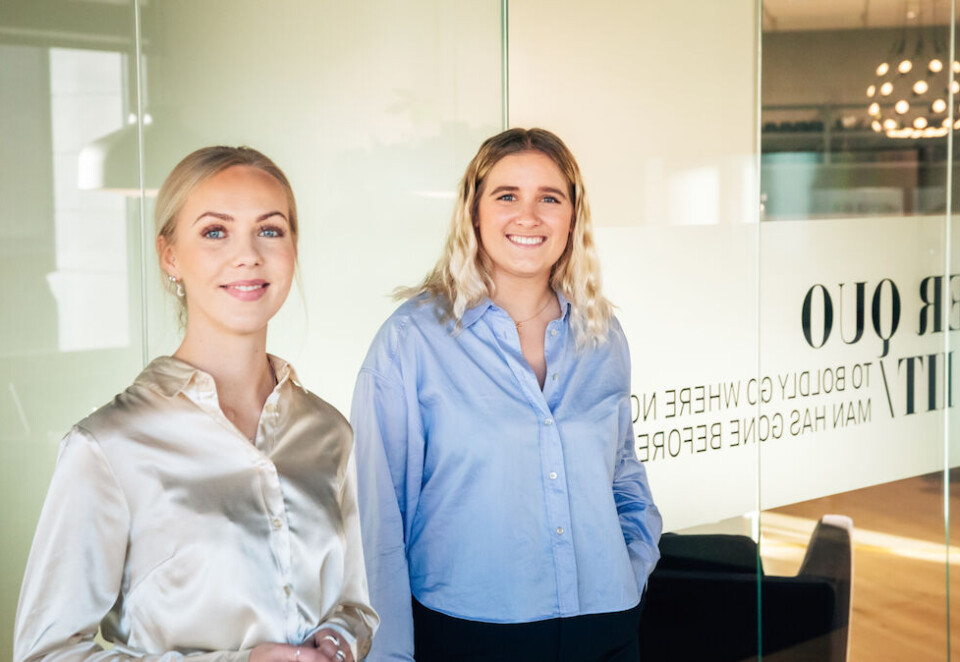 Imponerte sjefen: Sara Stefansdottir og Viktoria Marie Bystøl Baug imponerte byråleder Petter Thorendahl på den digitale rekrutteringsdagen i PR-operatørene i fjor,