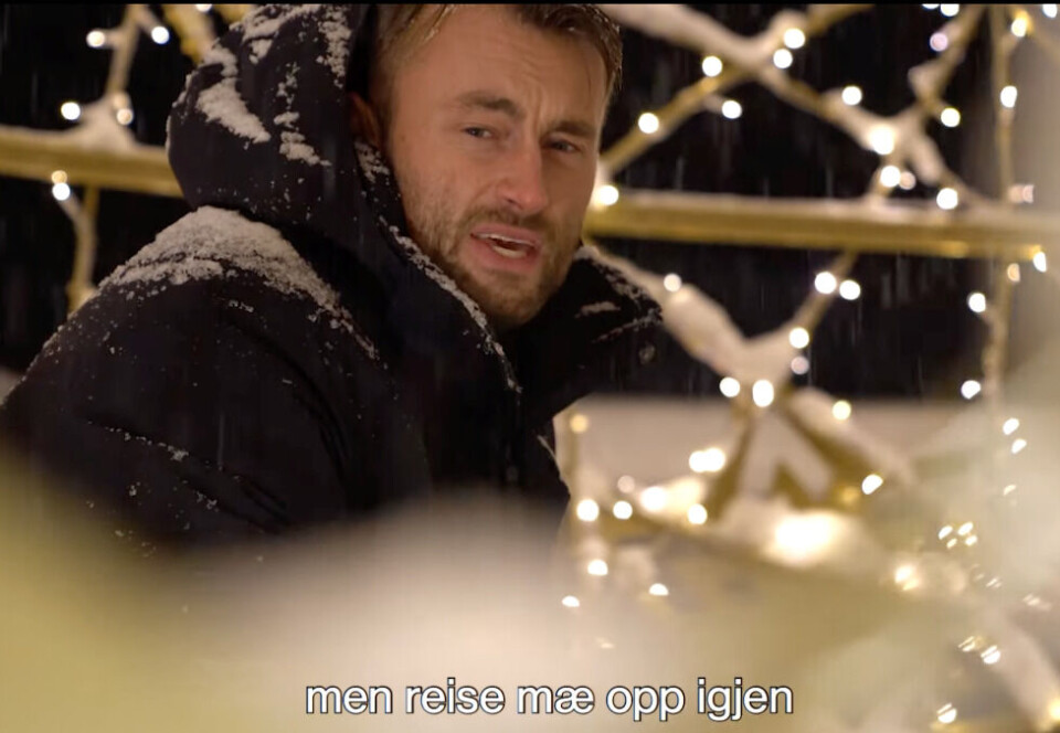 Vil ha ribbe og riskrem: - Vi har laget noen fjasete sanger før, men det her er ikke noe fjasete. Det er en seriøs låt, sier Per Magne Dalen i Northug-teamet til Kampanje. Foto: Skjermdump