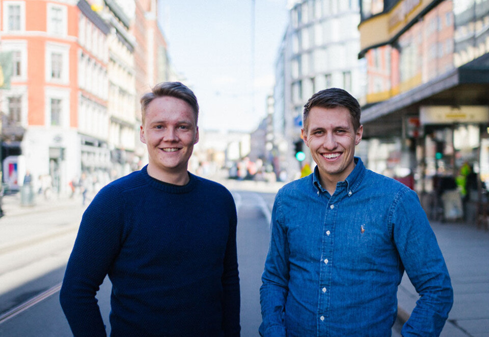 Sikter høyt: Christoffer Pettersen Omberg (25) og Marius Røed Wang (24) startet Oslo Business Forum for drøye to år siden. Nå har de klart kunststykket å booke Barack Obama til en av sine konferanser.
