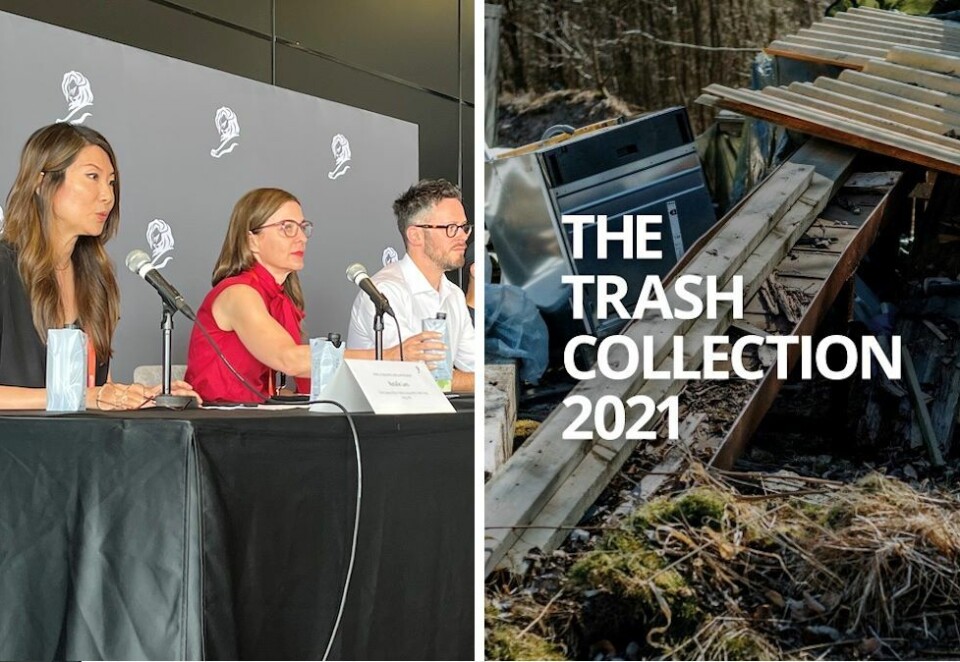 Hylles av juryleder: Natalie Lam (til venstre) har ledet juryen i Cannes Lions som belønner Trys Ikea-kampanje med gull. Her presenteres vinnerne på en pressekonferanse tidligere i dag. Foto: Dag Robert Jerijervi/Ikea