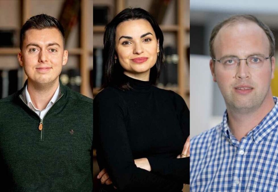 Starter opp: Nicholas Dempsey Teigen, Amber Sophia Rupani og Sølve Hindhamar starter opp i Aller Media i kommersiell avdeling. Foto: Thomas Rasmus Skaug / Aller Media