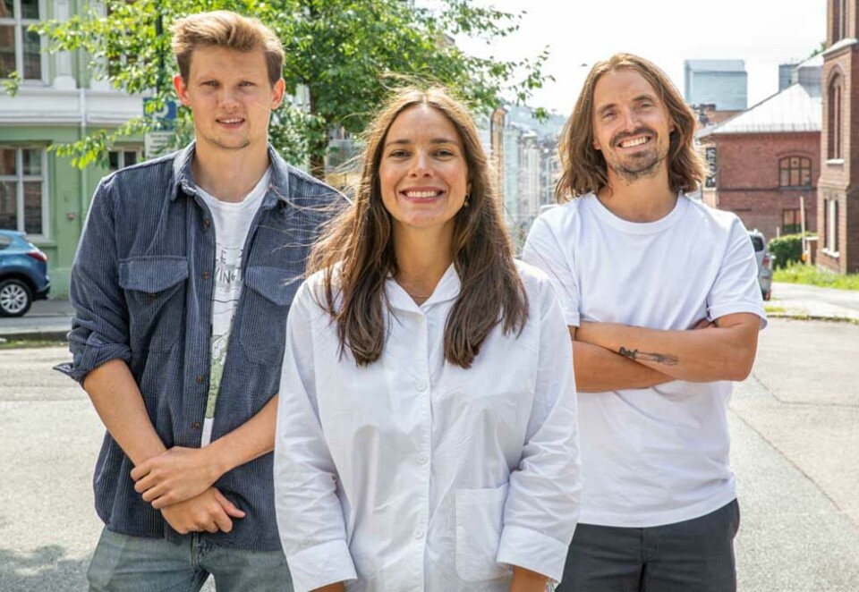 Styrker staben: Midlertidig Newslab-sjef, Linn Isaksen, forsterker staben når hun henter fra to av landets mest etablerte byråmiljøer. Her Isaksen sammen med sine to nyrekrutteringer, August Jorfald og Haakon Forren.