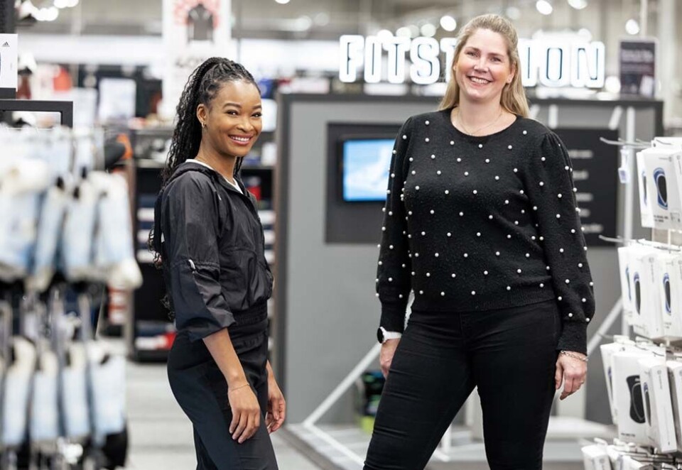 Gjør endringer: Ina Kristin Haugen (til høyre) gjør store endringer i byråoppsettet til XXL. Her er hun med tidligere friidrettsutøver og XXL-ambassadør Ezinne Okparaebo ved en tidligere anledning.