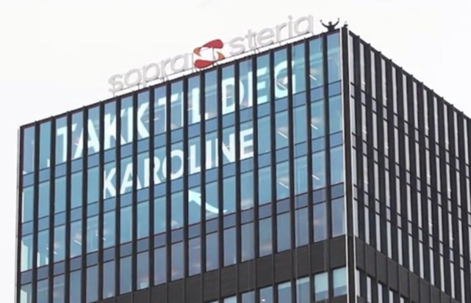 TAKK TIL DEG, KAROLINE: Toppsjefen i Sopra Steria sendte ut unike videoer til samtlige ansatte, produsert av Storm 121.