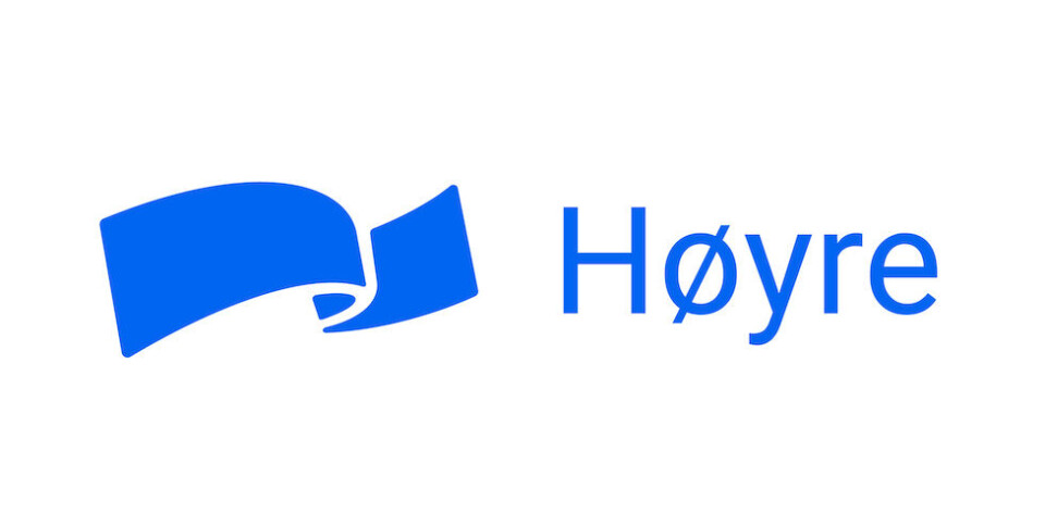 Ny logo: Den nye logoen til Høyre har fått en mer energisk blåtone og skal være enklere å bruke i digitale kanaler enn den forrige, som sist ble oppdatert i 2012. Foto: Høyre