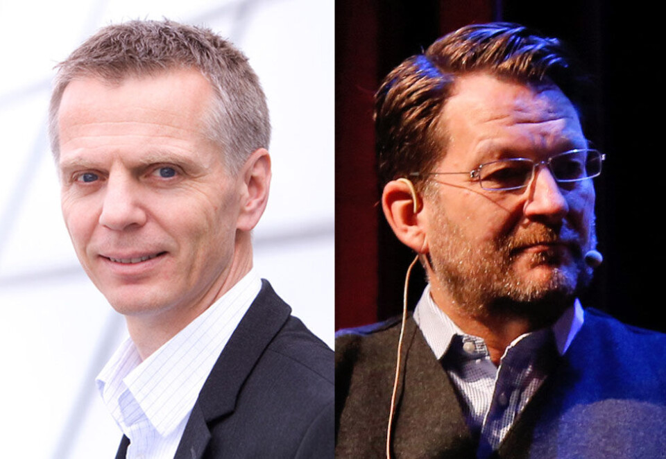 Legger krigen bak seg: Canal Digital-sjef Ragnar Kårhus og Discovery-sjef Harald Strømme har gjenopptatt samarbeidet etter nesten to uker i krig.