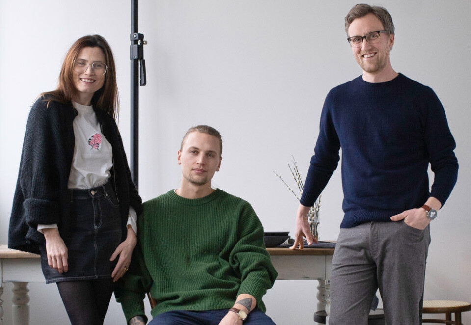 Satser på mat: Gitte Witt og Filip Loebbert står bak matbloggen Gitte og Fillip. Nå inngår de partnerskap med reklamebyrået Shoots og byråleder Christian Melstrøm (til høyre).