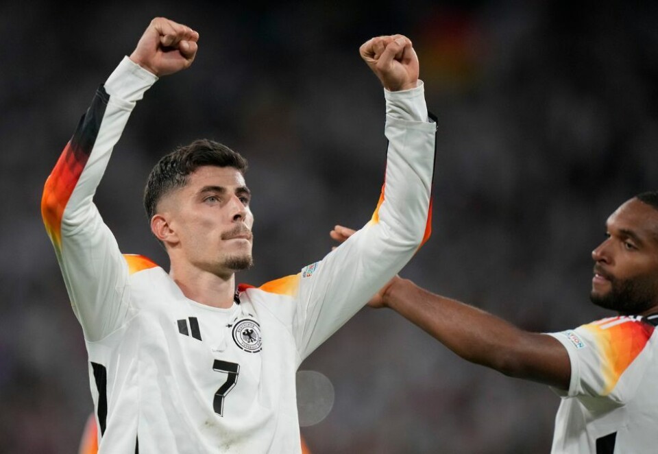 Jubel: Kai Havertz var en av målscorerne da Tyskland vant 5-1 over Skottland. Foto: NTB.
