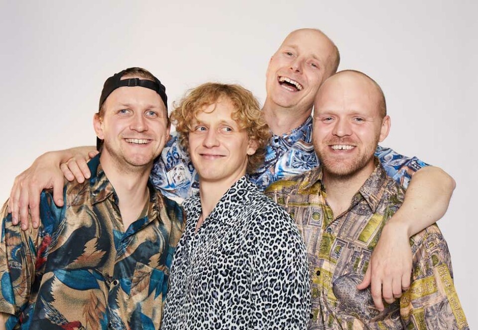 Ny serie: «Hvite gutter» er en norsk komiserie som ble utviklet av nevnt Eirik Hvattum Bjørnstad sammen med Jørgen Evensen, Torjus Tveiten og Johannes Roaldsen Fürst, som også spiller hovedrollene i serien. Nå er de fire klar med en ny serie på Discovery+. Foto; Warner Bros. Discovery.