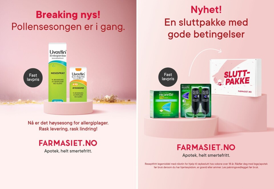 Fast lavpris: Farmasiet er Norges ledende nettapotek og utfordrer de etablerte apotekkjedene på pris. Det ønsker de å gjøre i enda større grad hvis de får lov til å markedsføre med priser og rabatter. Foto: Farmasiet