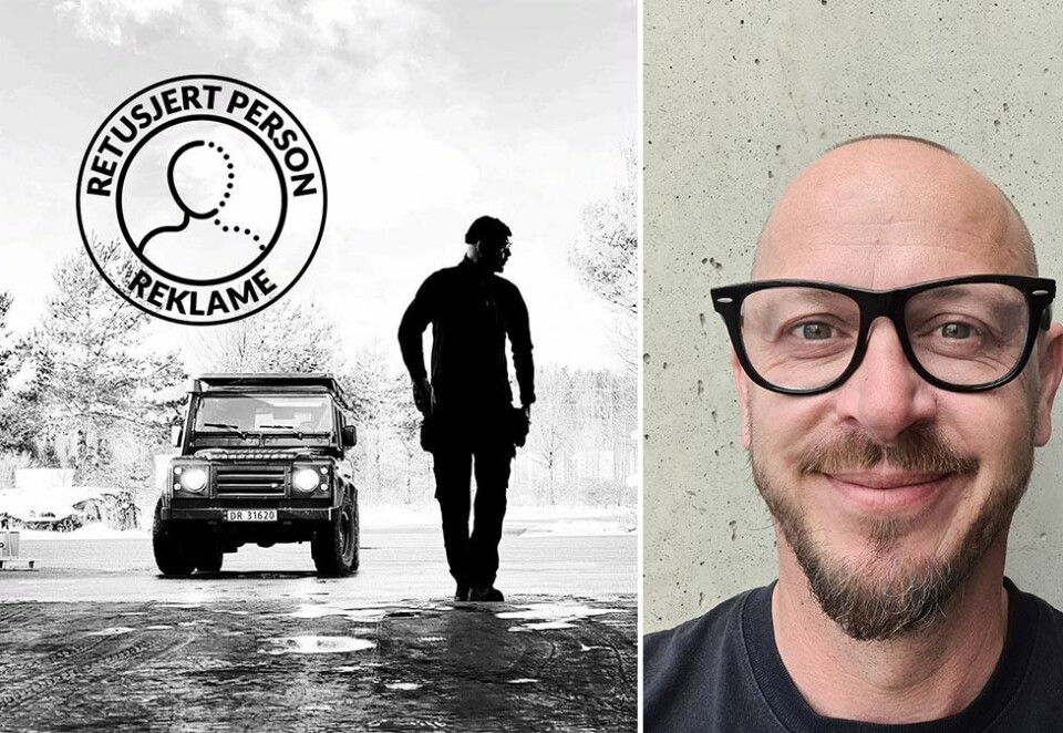 Reagerer på nye regler: Pål M. Laukli mener den nye loven om merking av retusjert reklame er mer til hinder enn nytte. Til venstre et bilde av Laukli som fotografen selv mener må merkes ettersom kontrasten er endret. Foto: Tommy Simonsen/Pål M. Laukli