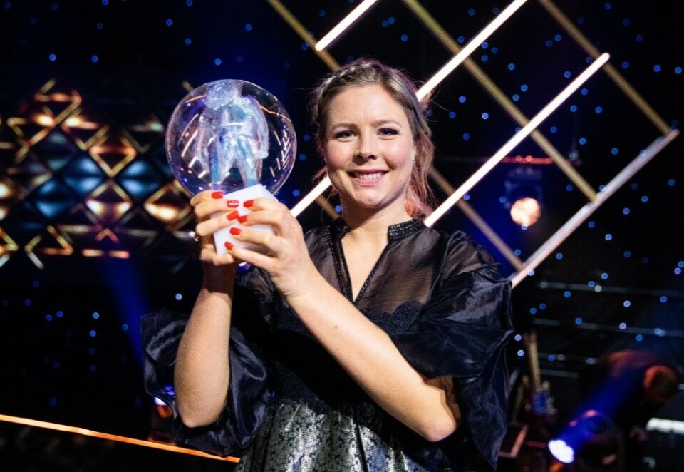 Vant pris: Skihopper Maren Lundby ble «Årets navn» på Idrettsgallaen. Foto: Tom Øverlie/NRK
