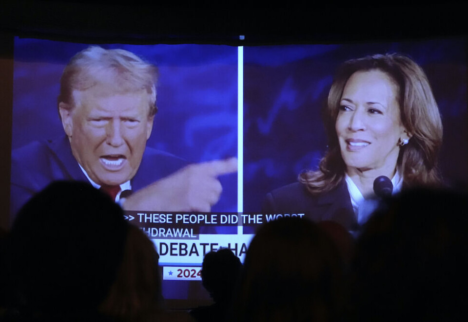 Ble sint: Donald Trump fremsto ved en rekke anledninger både sint og irritert under nattens debatt mot demokratenes presidentkandidat, Kamala Harris.