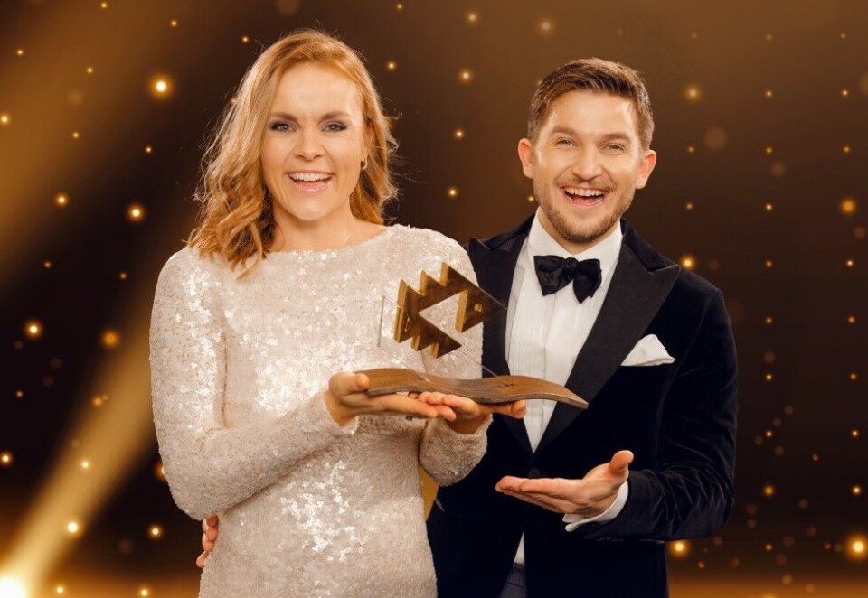 Årets programledere: Helene Olafsen og Jørgen Nilsen skal lede Gullfisken 2020 i februar. Foto: Øyvind Ganesh Eknes/TV 2