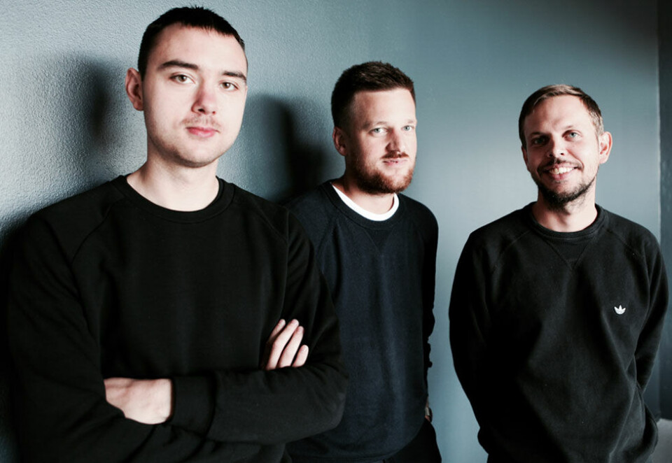 Første store oppdrag: Det er guttene i det ferske byrået Brunch, (f.v) Andreas Øverland, Simen Braathen og Markus Ivan Johansson, som har utviklet ideen til den nye Senkveld-kampanjen.