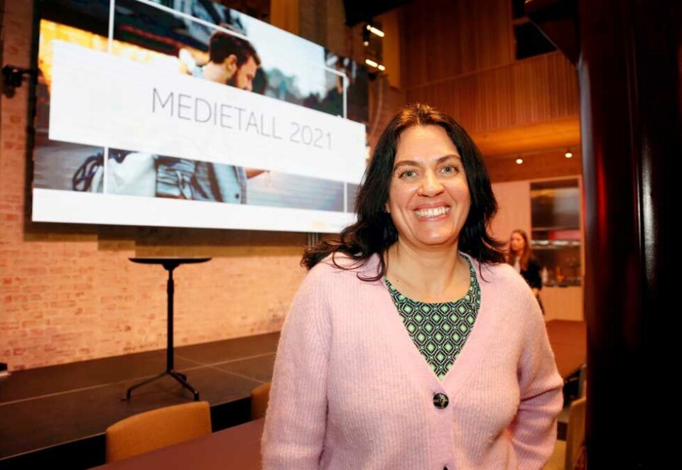 Opplagsvinner: Sjefredaktøren i BT, Frøy Gudbrandsen, hadde grunn til å smile da MBL la frem opplagstallene for den norske avisbransjen onsdag denne uken. Foto: Eivor Eriksen.