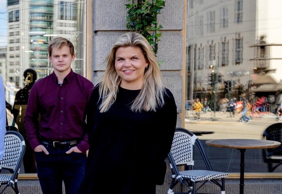 DN-topper: Tinna Gudmundsdottir er stedfortrende sjefredaktør i Dagens Næringsliv. Her sammen med avisens målgruppeleder Petter Winther, Foto: Mikaela Berg.