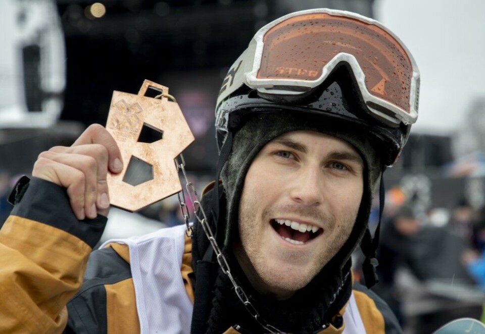 Eneste: Ståle Sandbech er på topp fem lista over flest følgere og er den eneste som har lagt ut kommersielt innhold siden juni. Her avbildet fra X-games på Hafjell mars 2020 hvor han tok bronse i slopestyle. Foto: Geir Olsen / NTB