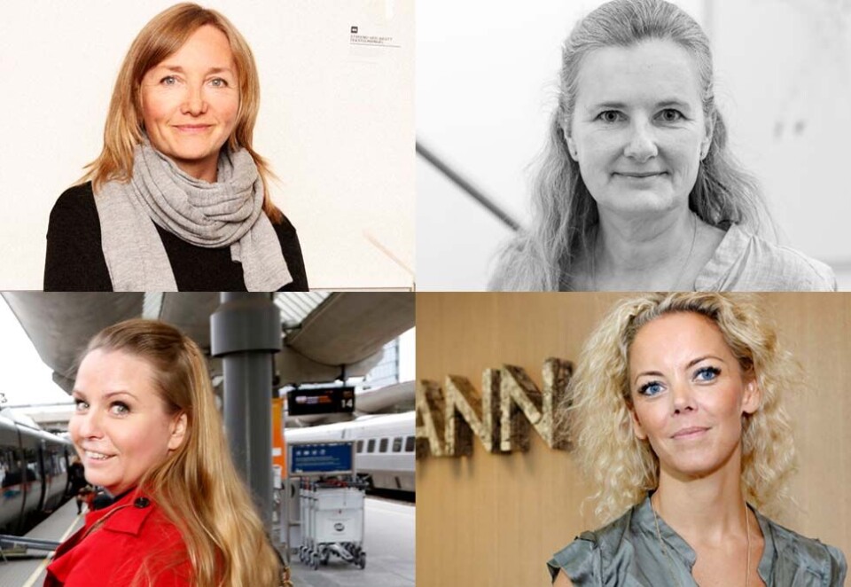 Konservative: PR-byrået Triggers byråleder Bente Kvam Kristoffersen (øverst til venstre) synes norsk byråbransje er overraskende konservativ. - Vi skal liksom være flinke til å tenke nytt, men så er vi gammeldagse i hodet, sier hun. På bildet (med klokken): Bente Kvam Kristoffersen (Trigger), Monika Augustsson (Pol), Maria Aas-Eng (Red Media Consulting) og Linda NOrdheim (McCann).