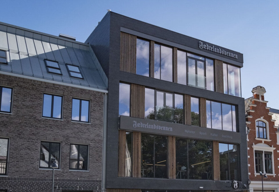 Selges ut: Schibsted-avisen Fædrelandsvennen forsvinner ut av det direkte eierskapet til landets største mediekonsern. - Avisen går fra å være den minste avisen i Schibsted til å bli den største i den nye grupperingen Polaris etablerer i Agder, sier Jens Barland. Foto: Scanpix.