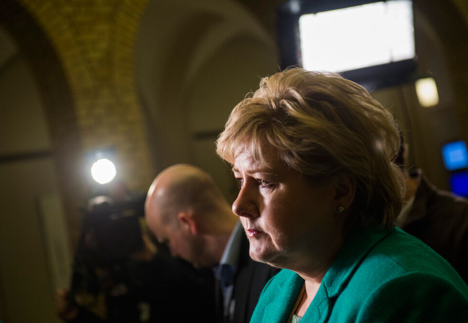 Stenger Facebook-siden: Etter å ha mottatt trusler og sjikane stenger statsminister Erna Solberg sin egen Facebook-side. Foto: Scanpix.