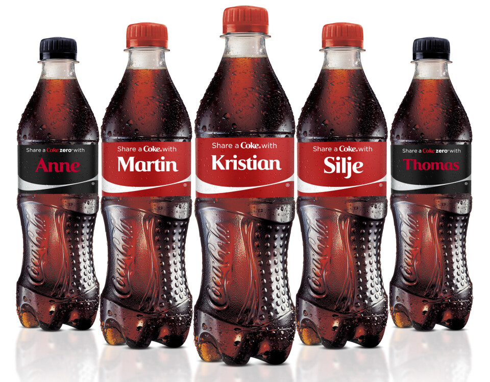 Coca-Cola skifter ut etikettene