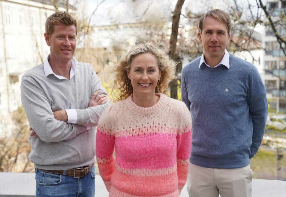 Ny daglig leder: Ellen Karina Syberg er ny daglig leder i Icecube. Her Syberg sammen med Stian Trollsås og Tim Large. - Ellen Karina traff på mange av områdene vi så etter i en ny daglig leder, sier avtroppende daglig leder, Tim Large.
