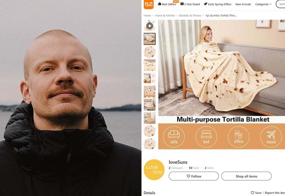Tortillatepper på billigsalg: - Er det bare meg som får Temu veldig langt opp i feeden eller halsen om dagen, spør Eirik Johansen, PR- og kommunikasjonsansvarlig North Alliance. Foto: NoA/Faksimile.