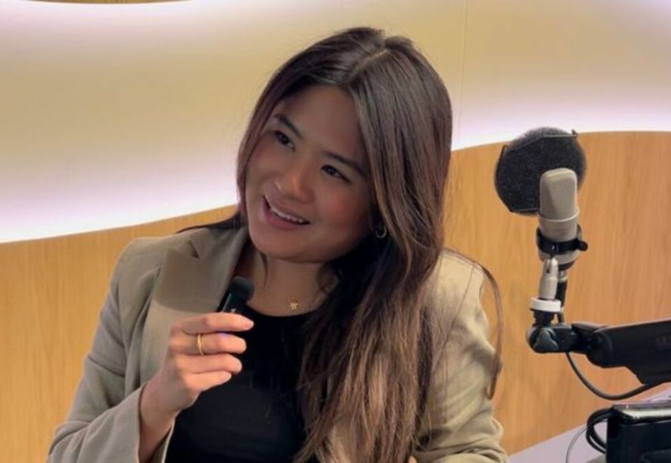 Originalen: Noen timer i dette lydstudioet i Akersgata 55 var det som skulle til for at VG nå kan lansere en KI-stemme klonet etter journalist Julie Tran sin stemme. Foto: Bjørn-Martin Bache Nordby/Schibsted