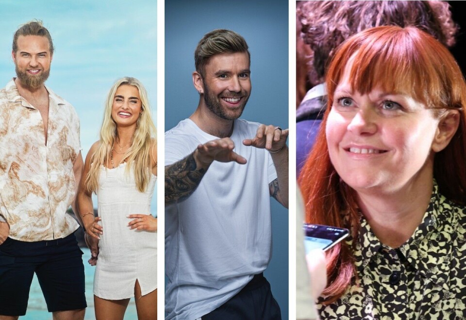 Satser stort i Norge: Svenske Karin Lindström (til høyre) er sjef for Amazons nordiske innhold på Prime Video. Nå løfter hun sløret av strømmetjenestens fire første norske produksjoner. De skal ledes av profiler som Lasse Matberg, Tonje Frigstad og Stian Blipp seg. Foto: Prime Video/Eivor Eriksen