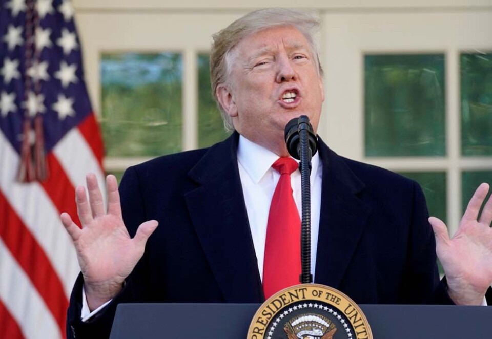 President Donald Trump holdt tirsdag kveld State of the Union-talen. De fleste som så talen, så den via Fox News. Foto: Scanpix/REUTERS