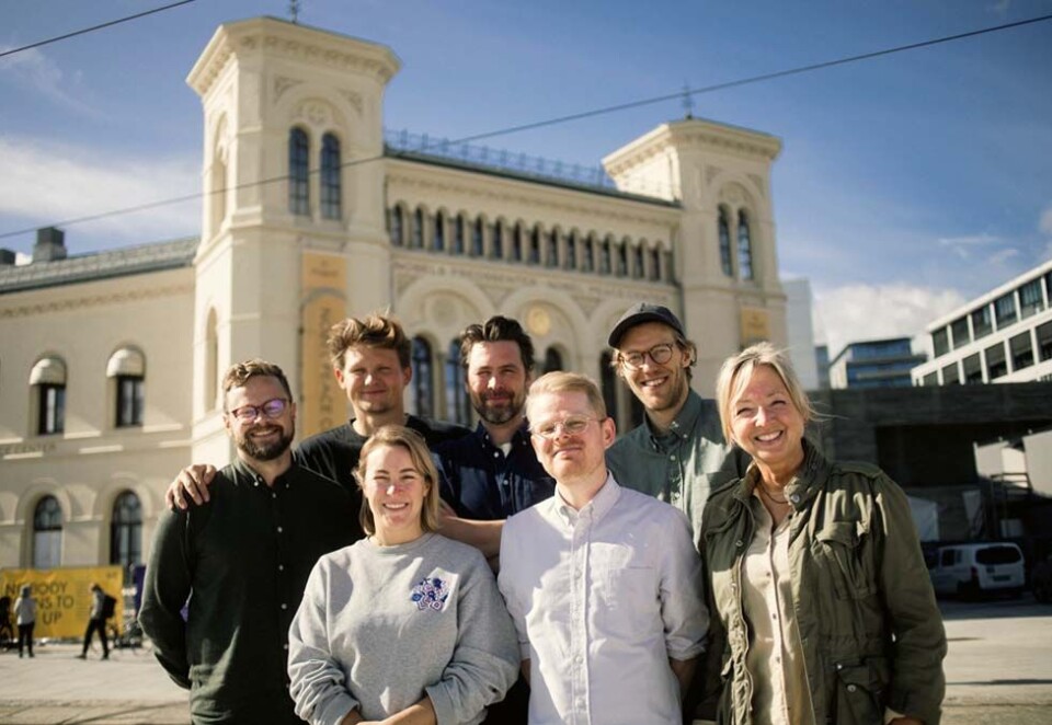 På samme lag: Kim Reksten Grønneberg (Nobels Fredssenter), August Jorfald, Julie Simonsen, Snorre Bryne og Steffen Pedersen Solberg (NewsLab), og Per Eirik Gilsvik og Hege Østmo (Nobels Fredssenter).