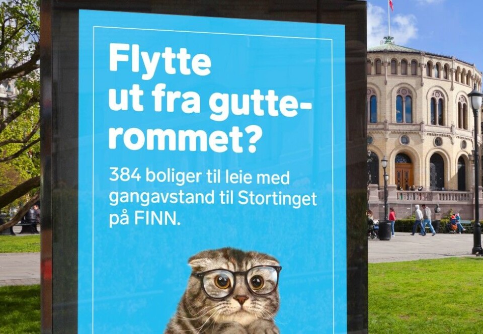 Politiker-spark: Finn kom med følgende reklame-spark til politikerne som hadde «glemt» å me lde flytting fra gutterommet. politiker-spark. - Vi beveger oss raskt når vi får en god idé, sa markedsdirektør Janne Jacobsen da Kampanje omtalte stuntet.