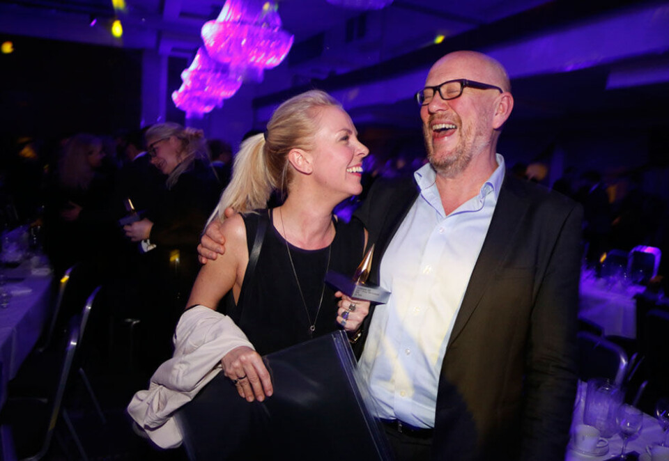 Bedring i Try: Halvårstallene til Try-byråene viser at konsernet ligger an til et langt bedre år i 2016 enn i fjor. Her Janne Brenda Lysø fra Pol og Kjetil Try. Foto: Eivor Eriksen
