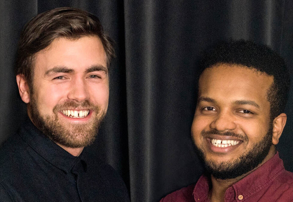 Reklametalenter: PHD-teamet bestående av Christoffer Nergård og Mussa Dagnew er plukket ut til å delta i den store talentkonkurranse i Cannes. Der skal de konkurrere med andre team om å lage den mest innovativ mediestrategien i løpet av 24 timer til et veldedig formål. Foto: PHD: