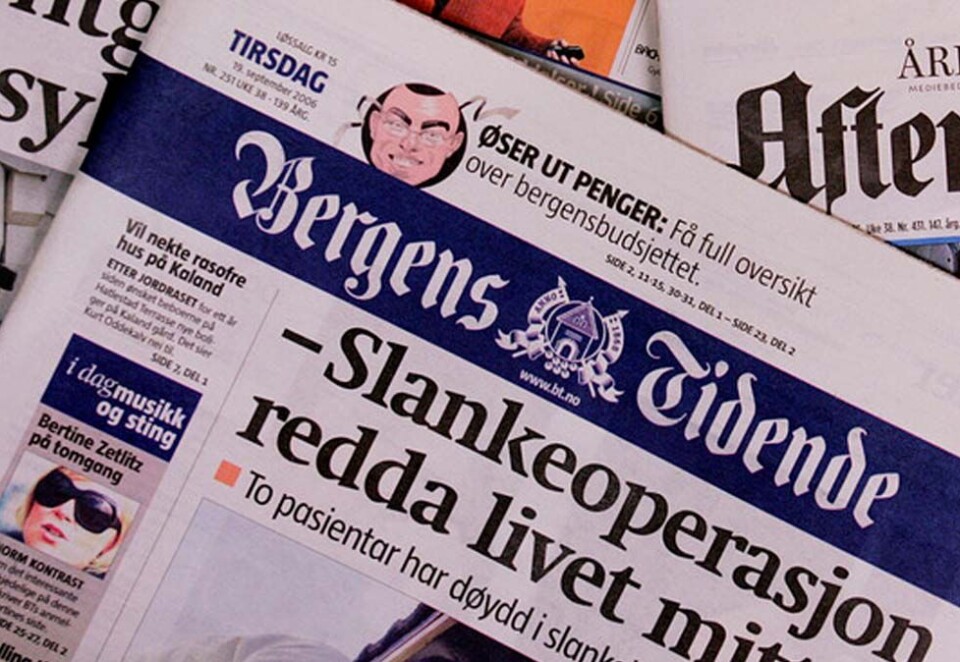 Papirdød: Palmesøndag kom både Bergensavisen og Bergens Tidende med sin siste søndagsutgave.