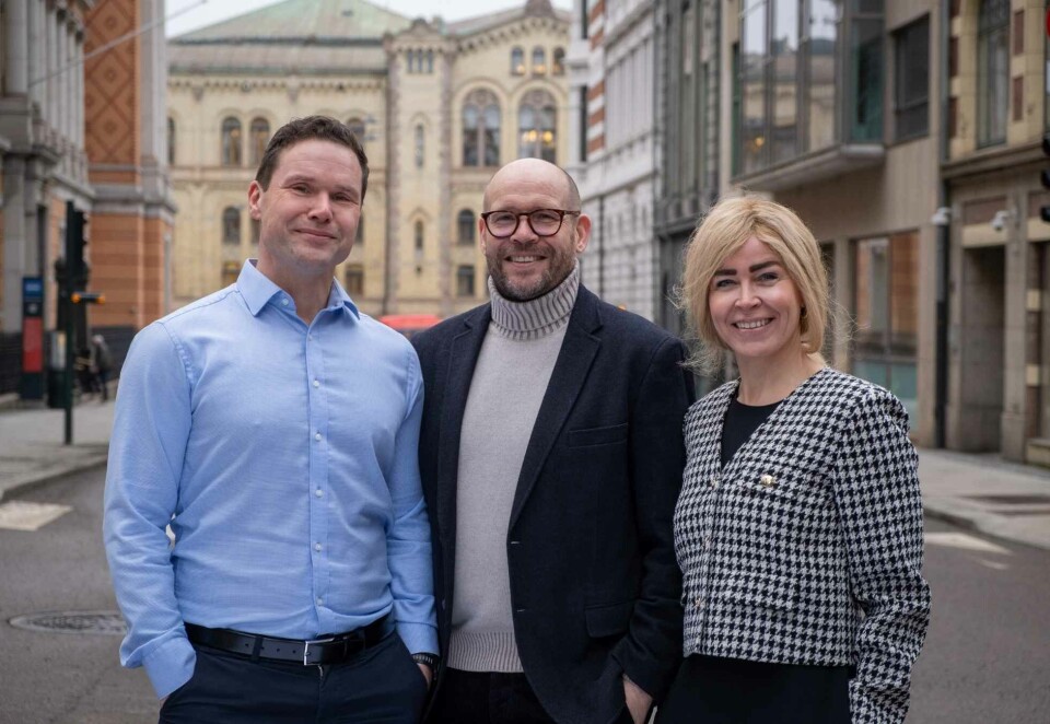 Får lederroller: Fra venstre: Trond Vidar Storhaug (CEO, NoA Ignite Norge), Rune Foyn (CCO, NoA Ignite Norge) og Gøril Rønning (Group CEO, NoA Ignite).