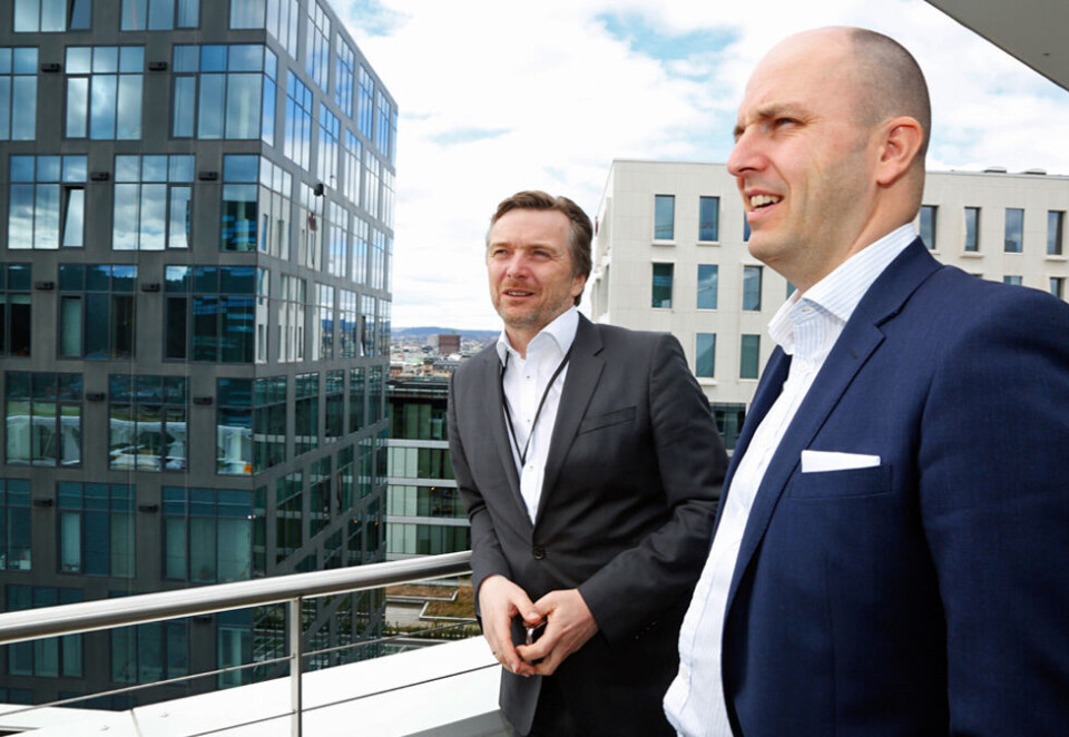 Ser mot byråmarkedet: Er du leder i et design eller kommunikasjonsbyrå? Hold deg fast. For nå kommer de store konsulentselskapene. - Vi er allerede med i konkurranser og pitjser, sier Deloitte-toppene Martin Bryn og Frode Vik Jensen. Foto: Eivor Eriksen.