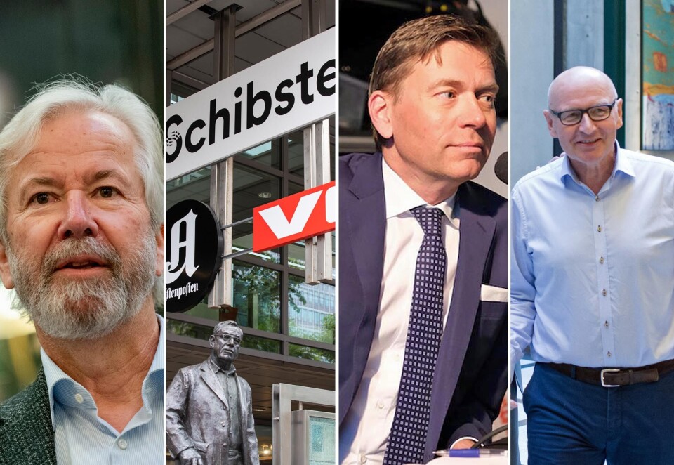 På jakt etter styrekandidater: Det er nok av Schibsted-kompetanse i valgkomiteen som skal finne kandidater til det nye styret i Schibsted. Fra venstre Ole Jacob Sunde, Raoul Grünthal og Didrik Munch. Foto: NTB.