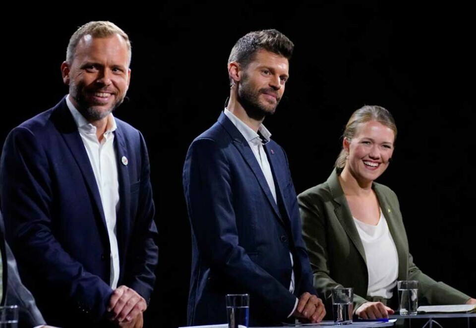 Kveldens vinner: NRKs direktesendte partilederdebatt gikk av stabelen i Arendal mandag kveld. Her kveldens vinner Audun Lysbakken fra SV. Foto: Ole Berg-Rusten / NTB