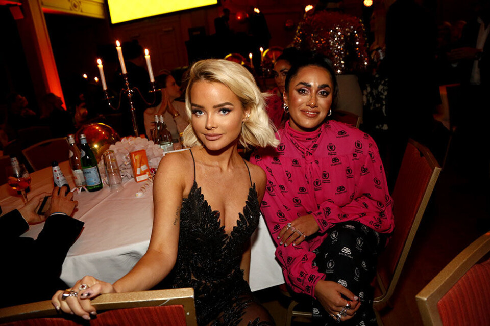 Influencer-fest: Sophie Elise Isachsen og Vita Mashadi på Vixen Awards i 2020. I oktober er det duket for ny fest. Foto: Eivor Eriksen