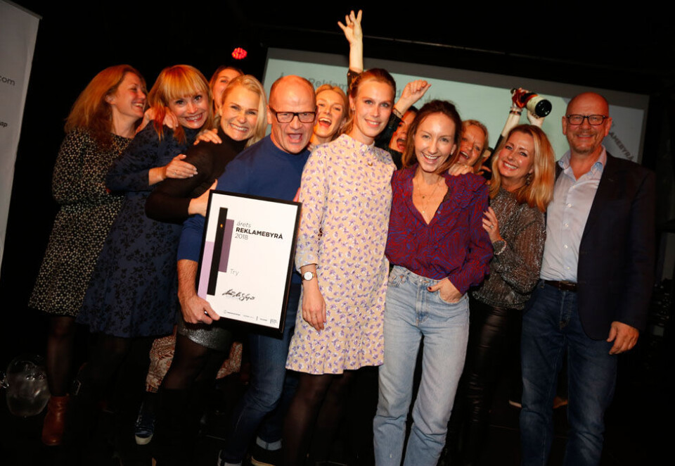 Best igjen: Kjetil Try og hans kolleger er igjen kåret til landets beste reklamebyrå av Norges annonsører. Foto: Eivor Eriksen