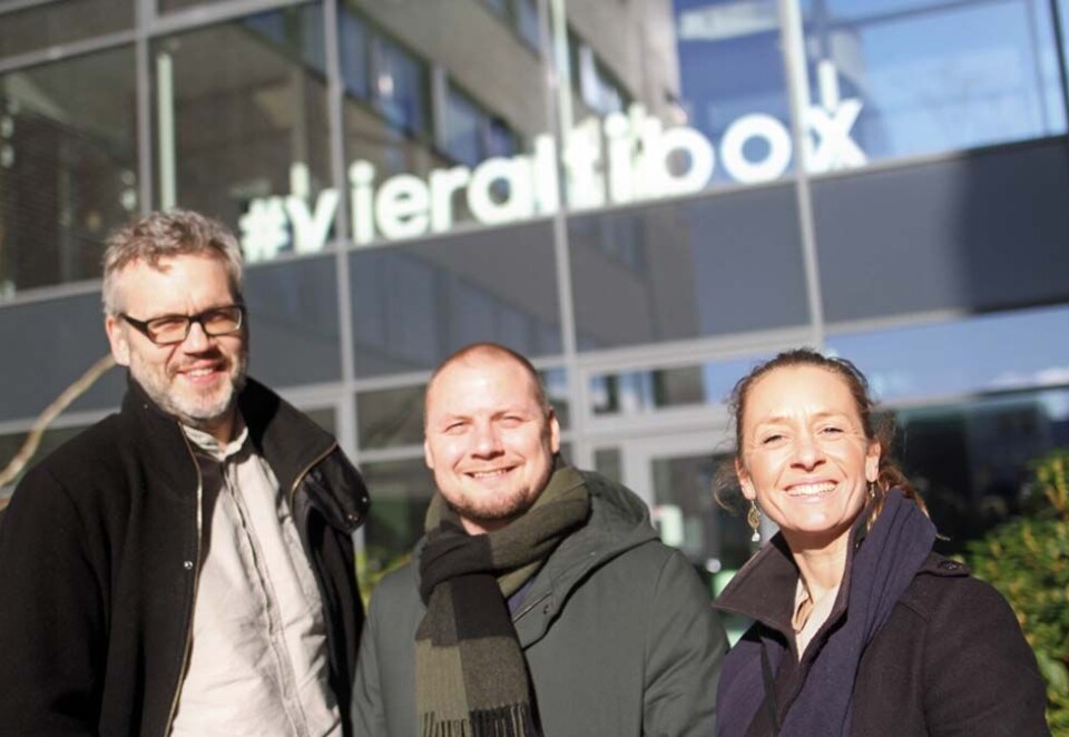 Altibox i ny fasett: Altibox har valgt nytt reklamebyrå og etter ett drøyt år med planlegging er Egil Alv Andreassen (Fasett), Aleksander Eikeberg (Altibox) og Maren Aadnøy Goa (Fasett) klare til å gå på lufta.