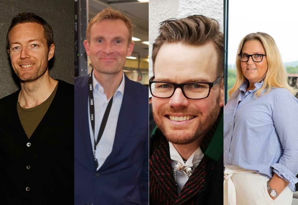 Kjøper og selger reklame: Jonas Buskop i Omnicom, Christian Haneborg i Schibsted, Jan Berthrand Danielsen i Adform og Bente Klemetsdal i Aller Media kjøper og selger reklame på det digitale markedet i Norge og konklusjonen må være klar etter årets første kvartal: Markedet går nedover.