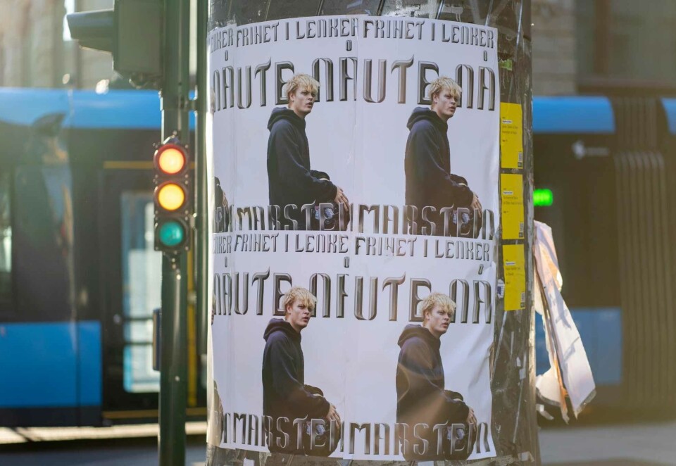 Må fjernes: Oslo tingrett har bestemt at Universal Music må fjerne alle plakater med bilde av Marius Borg Høiby som er brukt for å promotere artisten Marsteins nye album. Foto: Heiko Junge/NTB