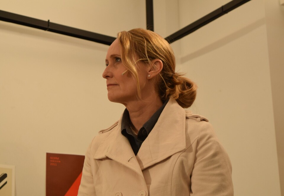 Designsjef: Lene Renneflott ledet møtet på tirsdag. Hun er godt fornøyd med designernes første steg mot å samlet seg ytterligere. Foto: Øyvind Hofsrud.