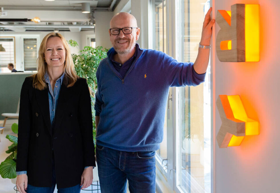 Trend i markedet: - Vi ser at stadig flere bedrifter og offentlige etater slår sammen anskaffelser på tvers av innholdsmarkedsføring, reklame, design og produksjon, sier Lene Vintervoll i Try. Her med konsernsjef Kjetil Try.